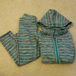 Zella girl jacket and leggings set